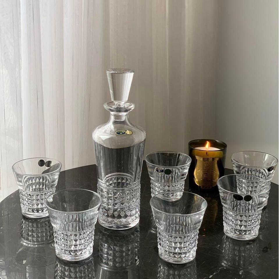 Bộ Bình Ly Pha Lê Cao Cấp Bohemia Trinity, Set Bình Rượu 0.7L Kèm 6 Cốc 320ml, Nhập Đức