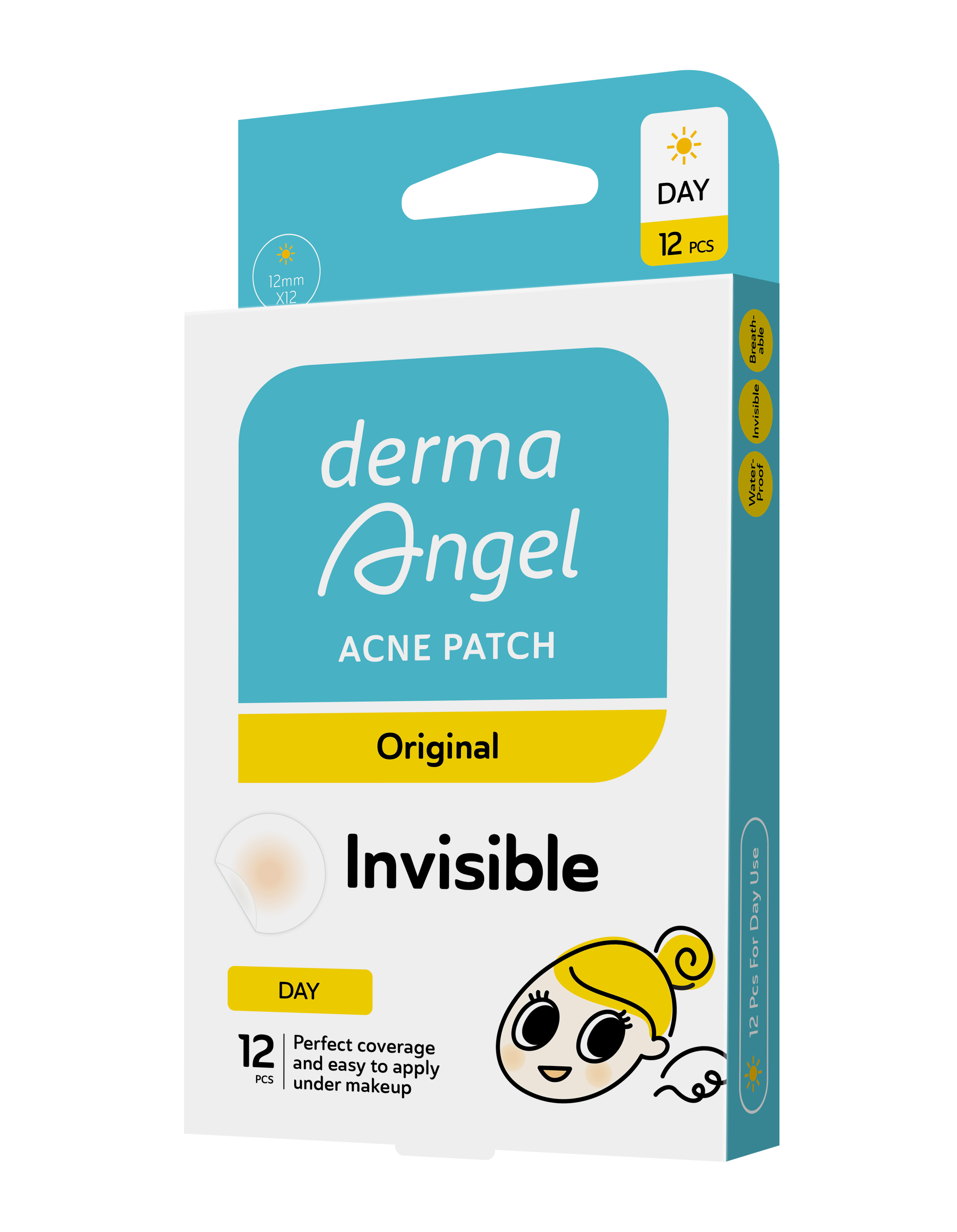 Miếng dán mụn ban ngày Derma Angel (12 miếng/hộp)