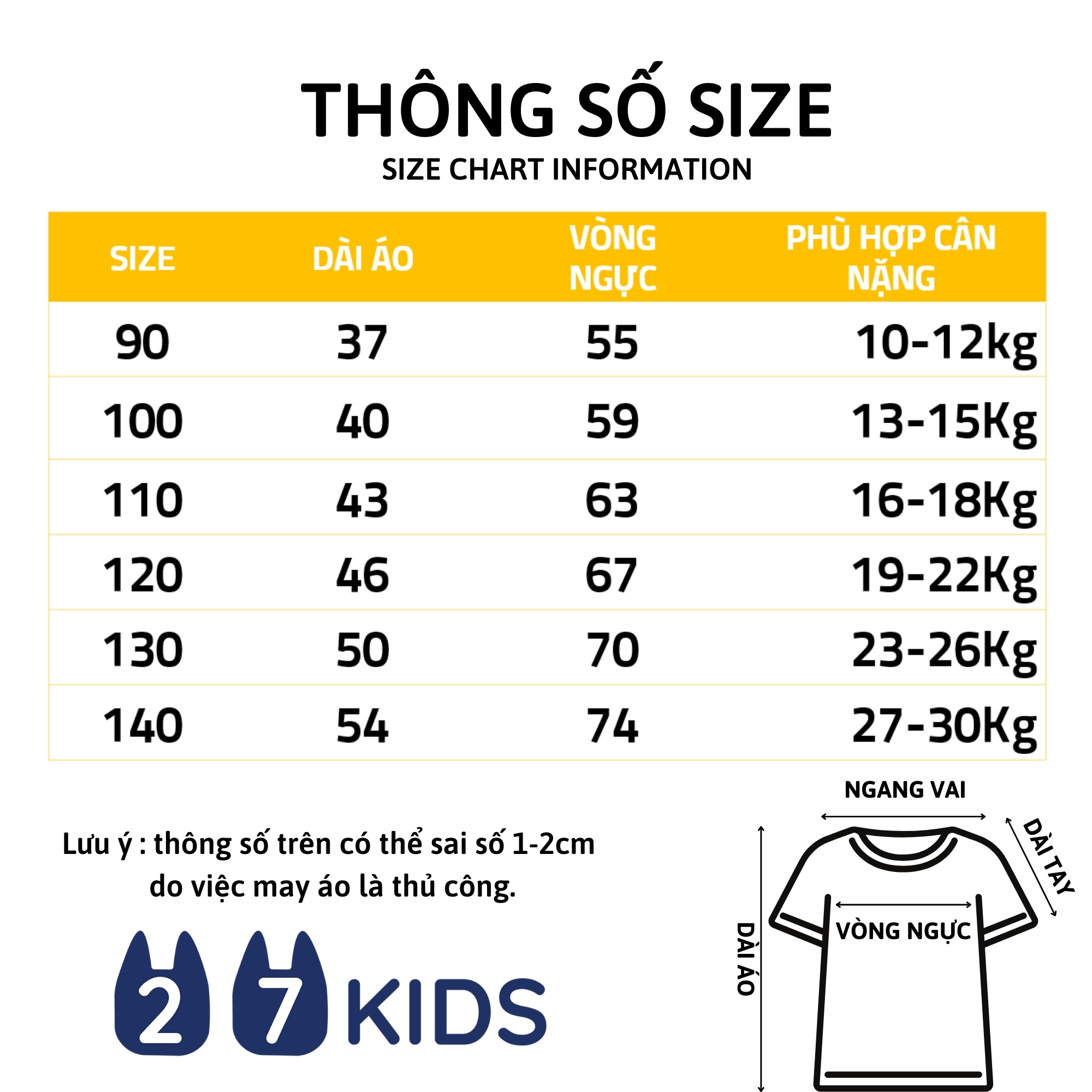 Áo thun bé trai ngắn tay 27Kids áo cộc nam 100% Cotton cho trẻ từ 2-10 tuổi BSTS6