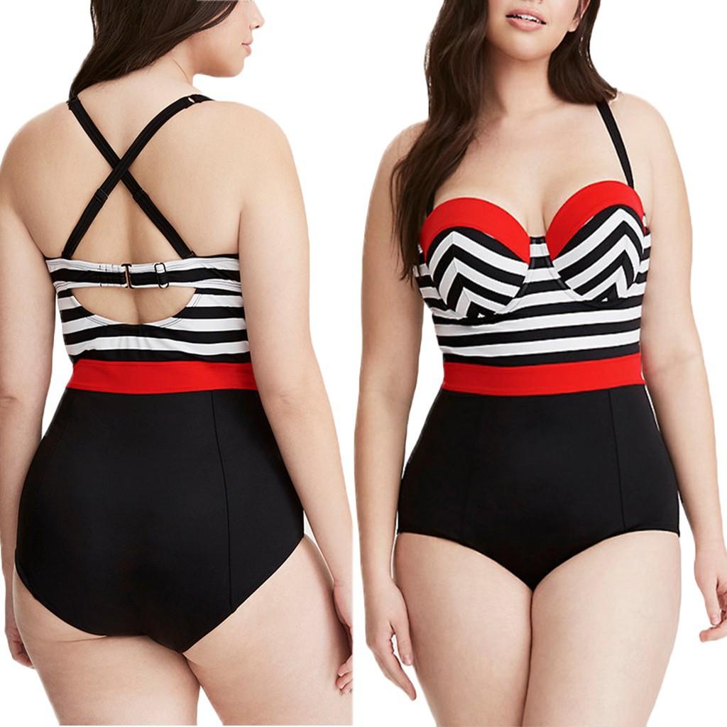 Bộ Đồ Bơi Plus Size Phong Cách Hàn Quốc Quyến Rũ Cho Nữ#X63