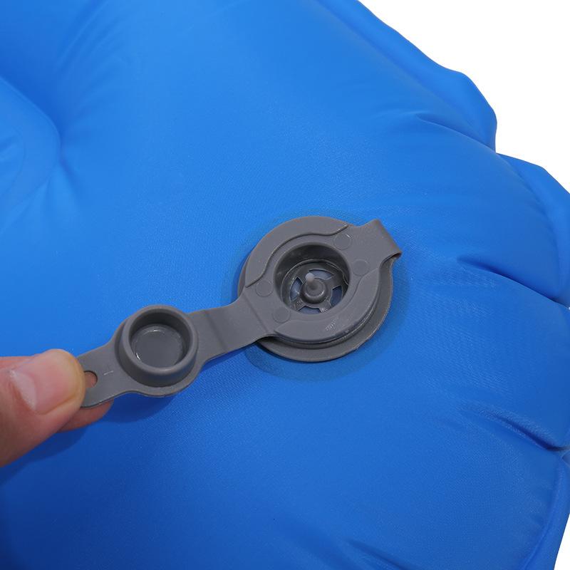 Nệm cắm trại, thảm ngủ với gối cắm trại thiếu siêu âm để cắm trại, du lịch, đi bộ đường dài, màu xanh