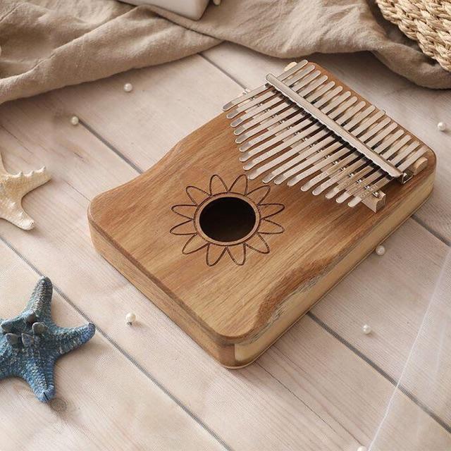 ĐÀN KALIMBA GỖ MAHOGANY CAO CẤP 17 phím-Tặng full phụ kiện