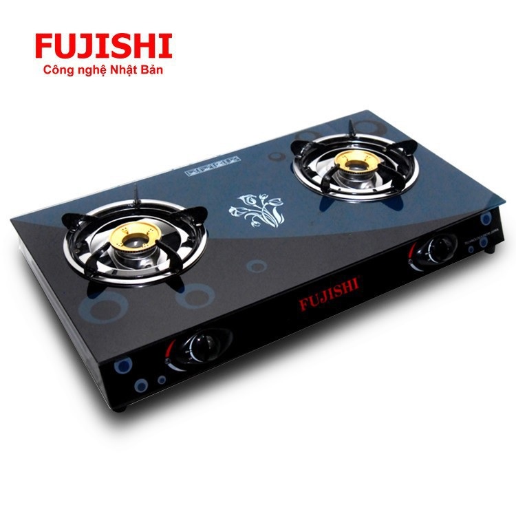 Bếp gas đôi mặt kính chén đồng Fujishi FM-H10-D - Hàng chính hãng