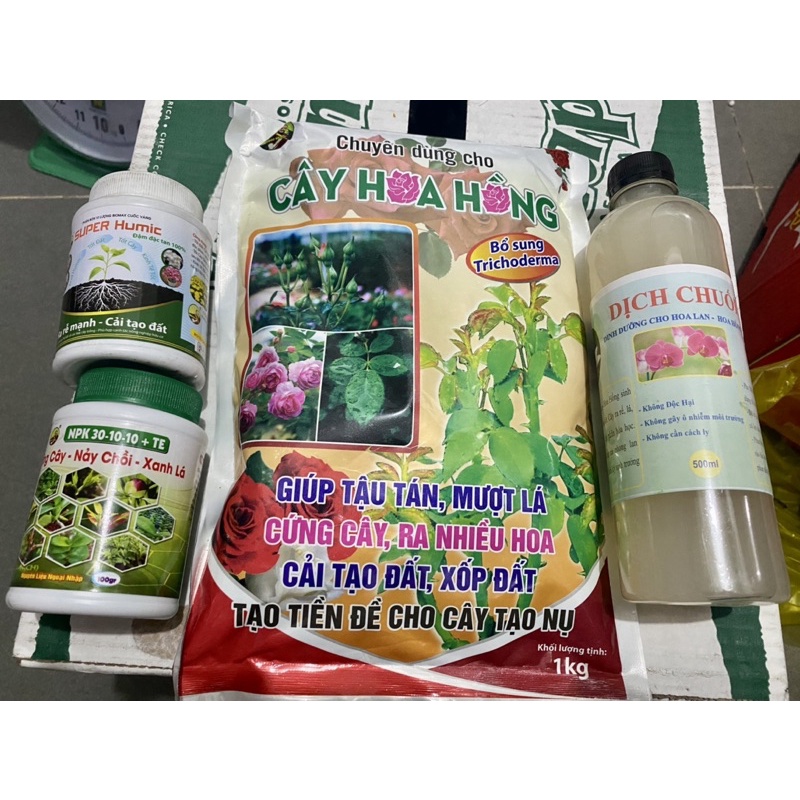 Combo Phân Bón Hoa Hồng - Dưỡng Cây Nảy Chồi Xanh Lá