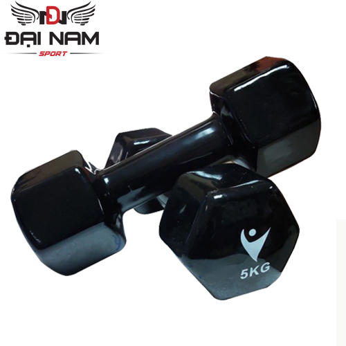 Bộ Tạ Tay 5kg Bọc Cao Su Trơn Lõi Thép Cao Cấp Chính Hãng Đại Nam Sport -Giao Màu Ngẫu Nhiên