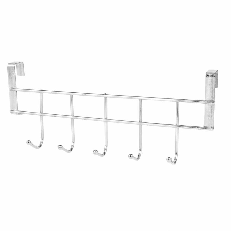 Móc Treo Sau Cửa Phòng Bếp, Phòng Khách 5 Chấu Bằng Inox Tiện Loại. - PucaMart