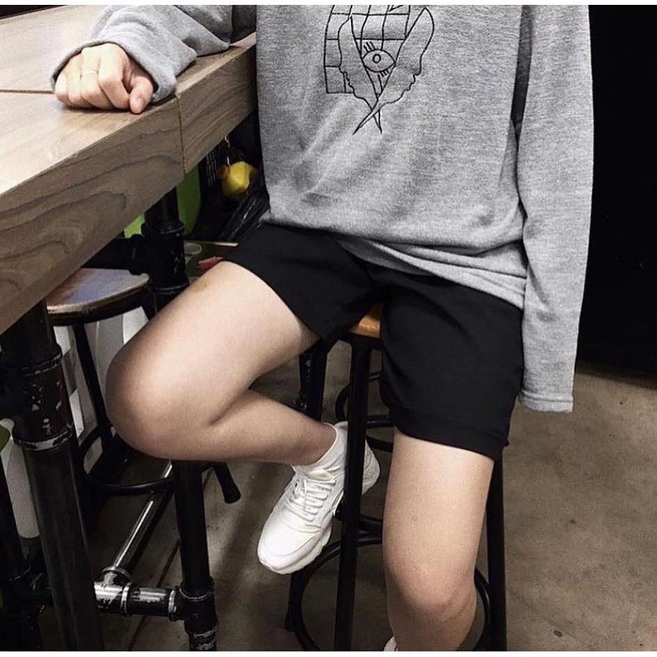 QUẦN SHORT KAKI BASIC ĐEN UNISEX NAM NỮ THE 1992