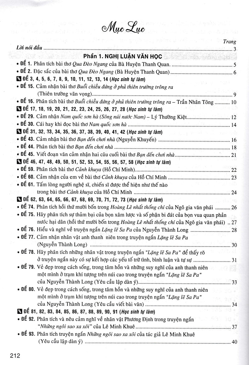 270 Đề Và Bài Văn Hay Lớp 8