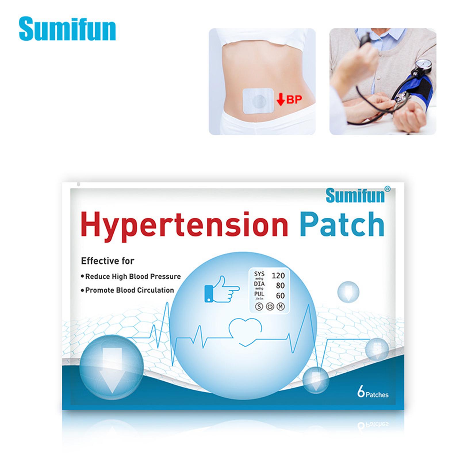 Sumifun 6 Patches Hypertension Patch Reduce High Blood Pressure Health Care Paste