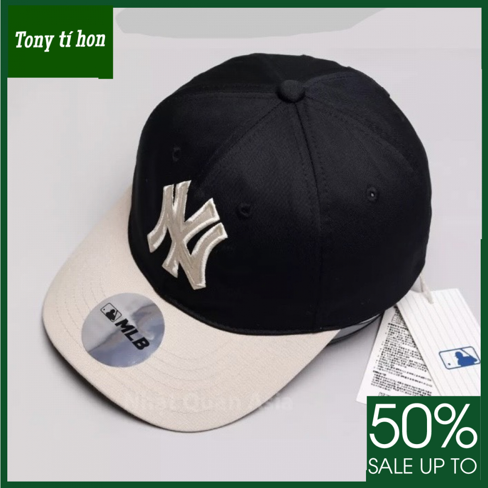 Tony tí hon - Mũ/nón kết lưỡi trai thời trang nam nữ N.Y Yankees khóa trượt hàng hiệu cao cấp - màu đen - freeship
