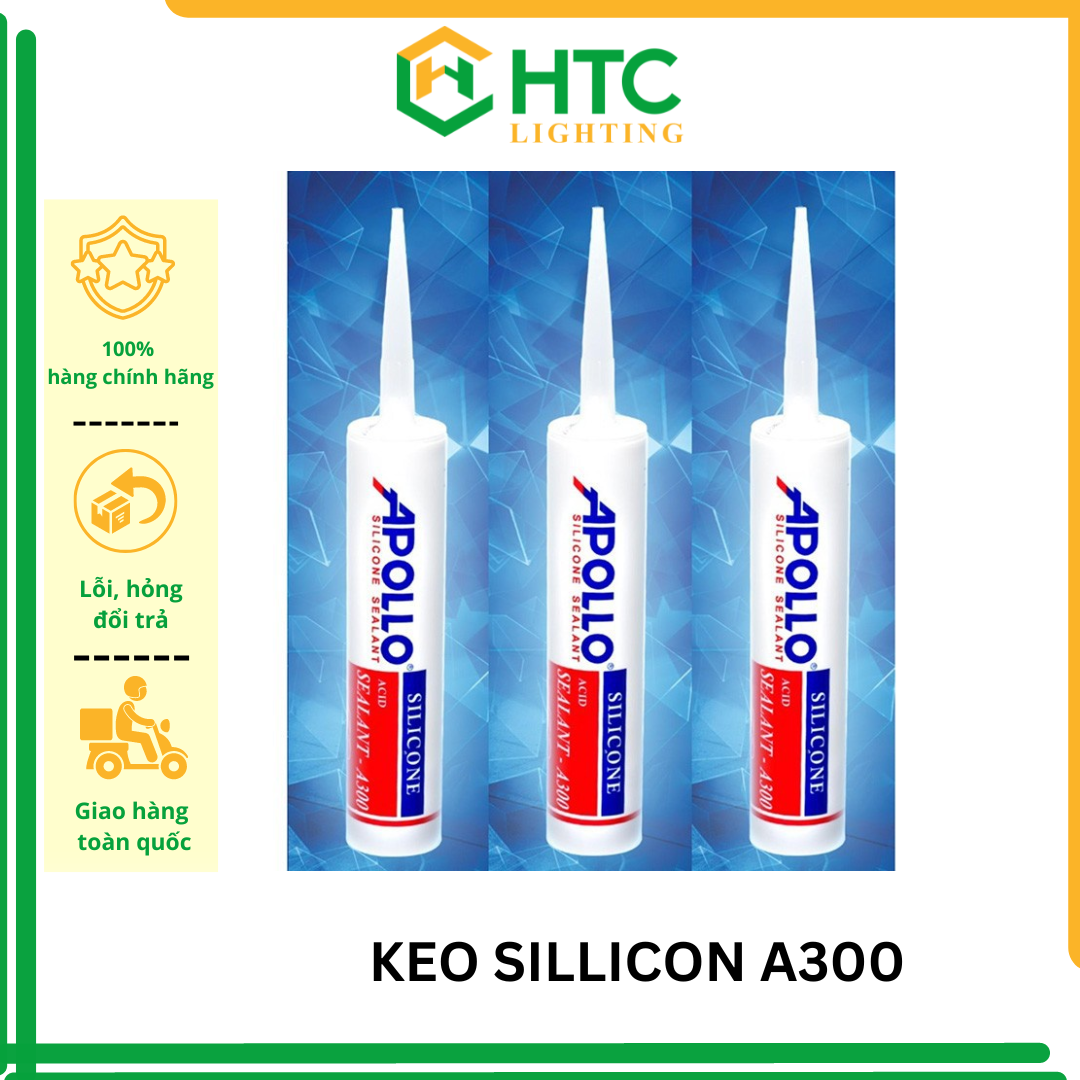 Keo Silicon Apollo A300 (keo trong - keo trắng đục ) - Trắng trong