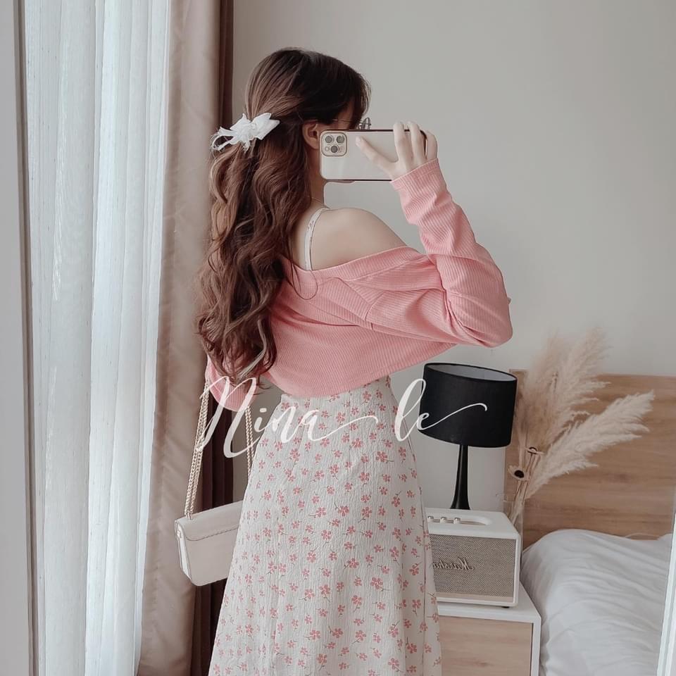 Đầm hoa đính nút nhẹ nhàng với 3 màu siêu xinh dành cho các nàng đi chơi, dạo phố