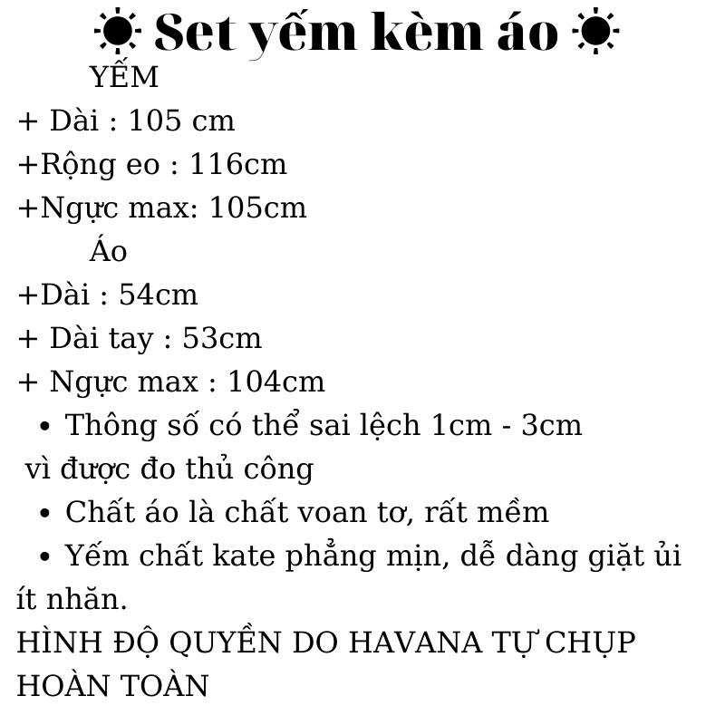 Set yếm. set yếm thắt eo hai món chất kate hàn dày dặn mềm mại