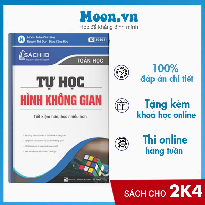 Sách tự học hình không gian, sách ôn thi thpt quốc gia môn toán lớp 12 moonbook