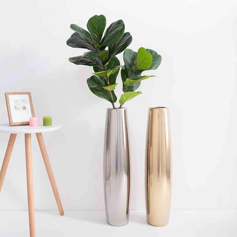 Cây giả, cành lá bàng Singapore giả trang trí nhà cửa sang trọng cao 57cm