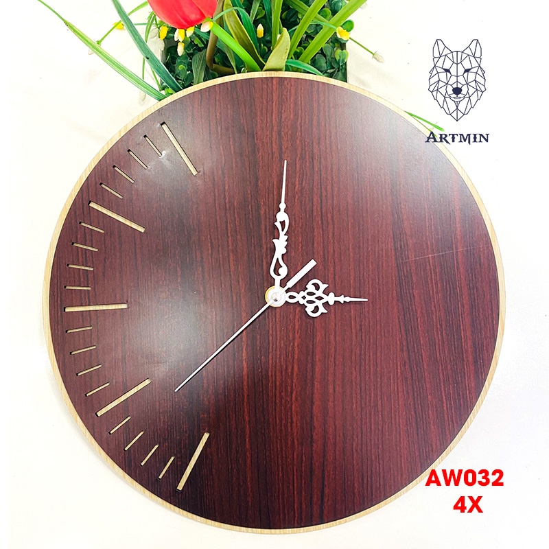 AW032 - Đồng Hồ Gỗ Decor Trang Trí Nhà Cửa – Đồng Hồ Treo Tường Hiện Đại