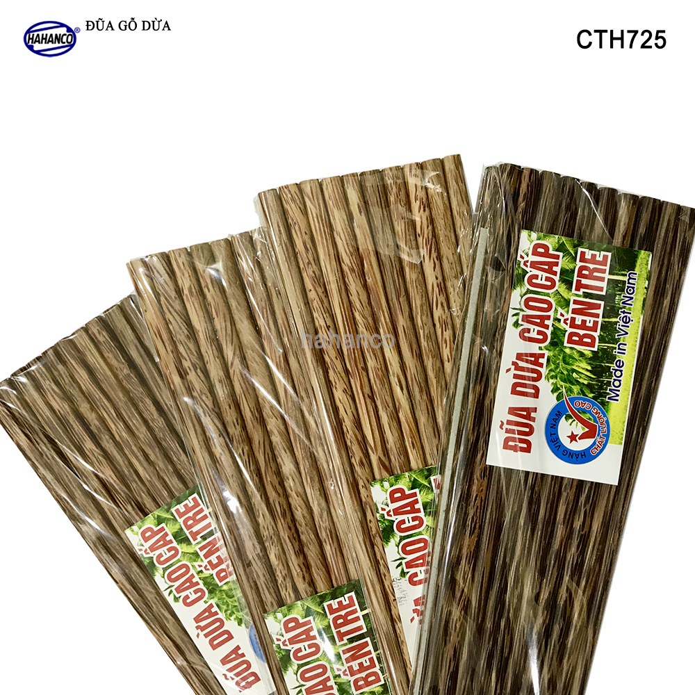 COMBO 20 đôi Đũa dừa loại 1 hàng đẹp (CTH725-2) Không dùng hóa chất tẩy gỗ - An toàn cho sức khỏe