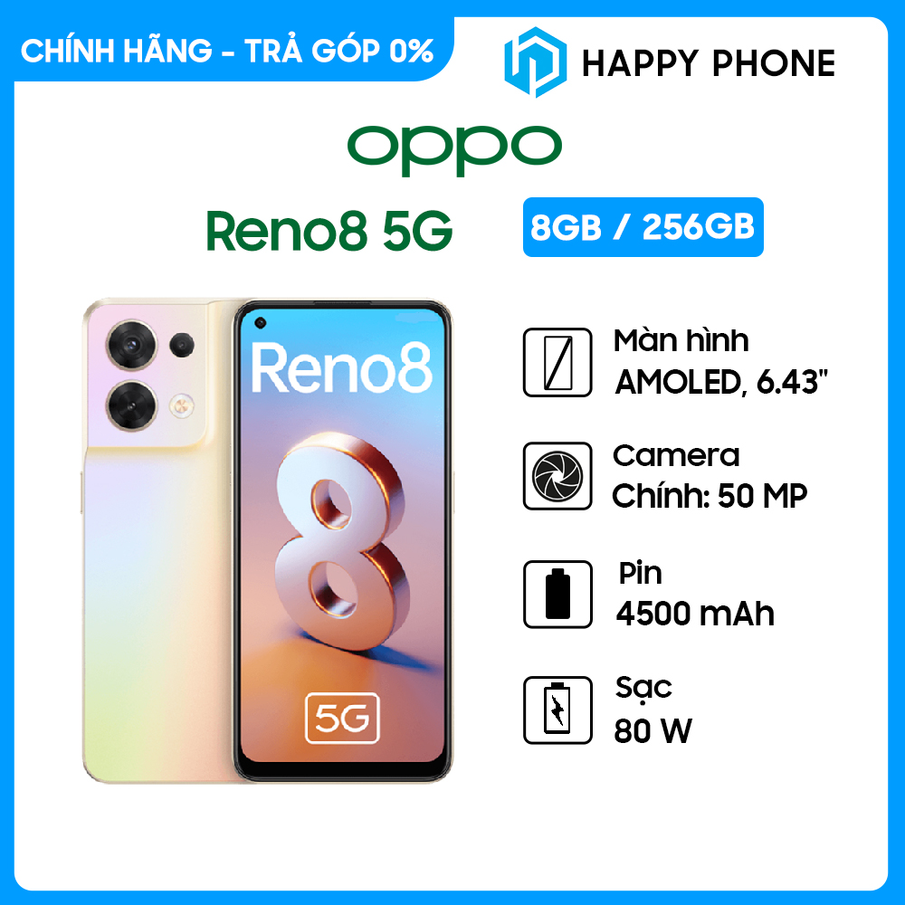 Điện Thoại OPPO Reno8 5G (8GB/256GB) - Hàng Chính Hãng