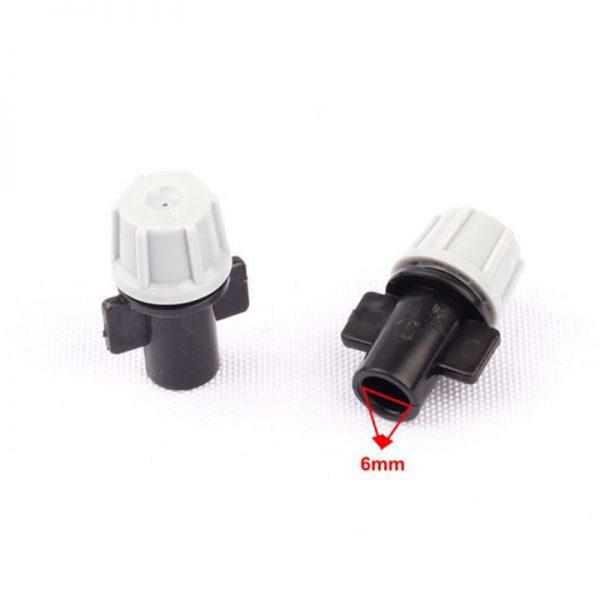 Combo 10/20 Đầu Béc Phun Sương Đơn Xám Nối Lỗ 6mm