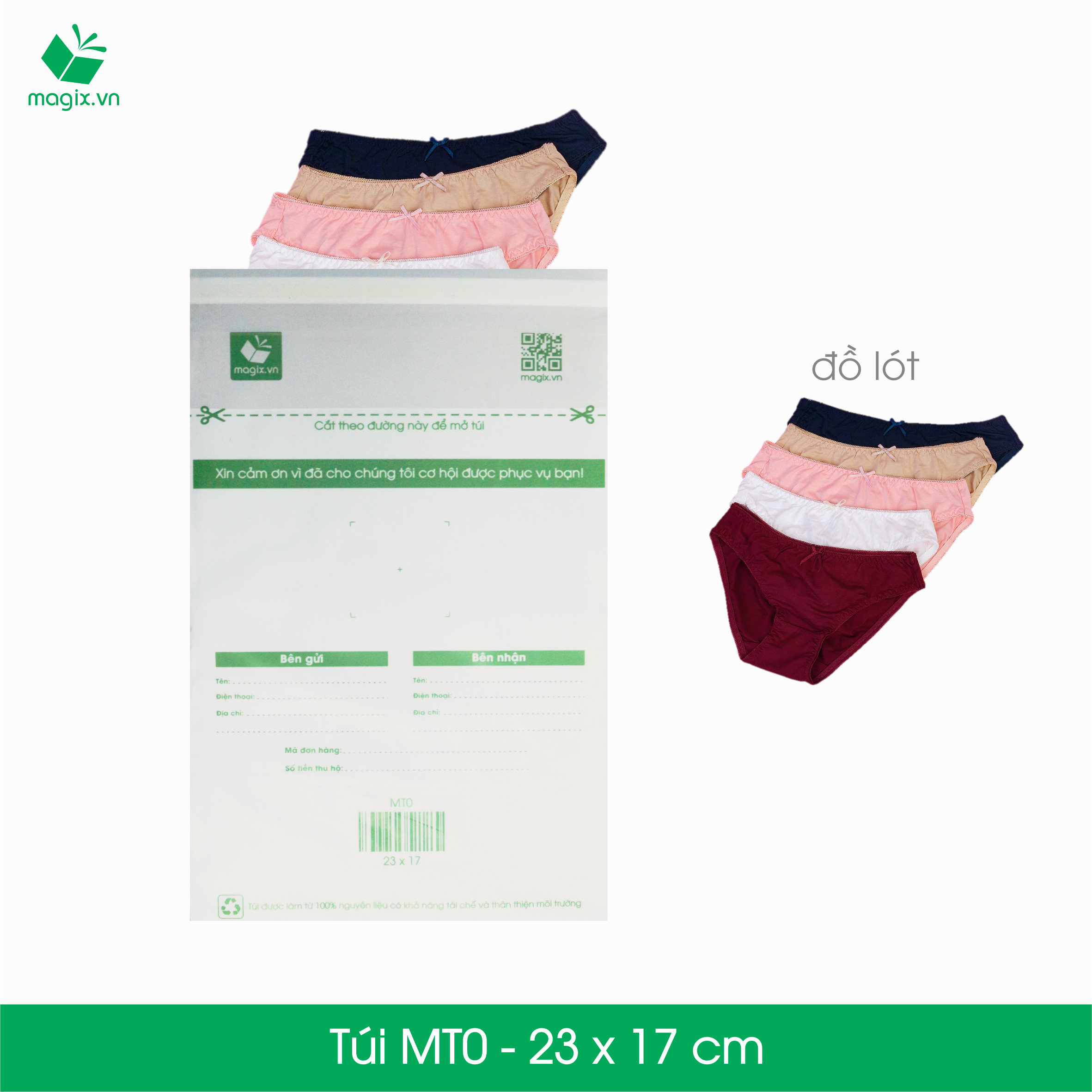 MT0 - 23x17 cm - 300 Túi nilon đóng hàng