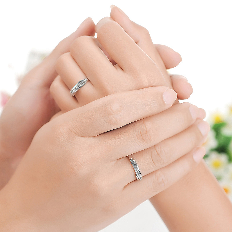 Nhẫn đôi Bạc Hiểu Minh NC005 - Mãi bên nhau