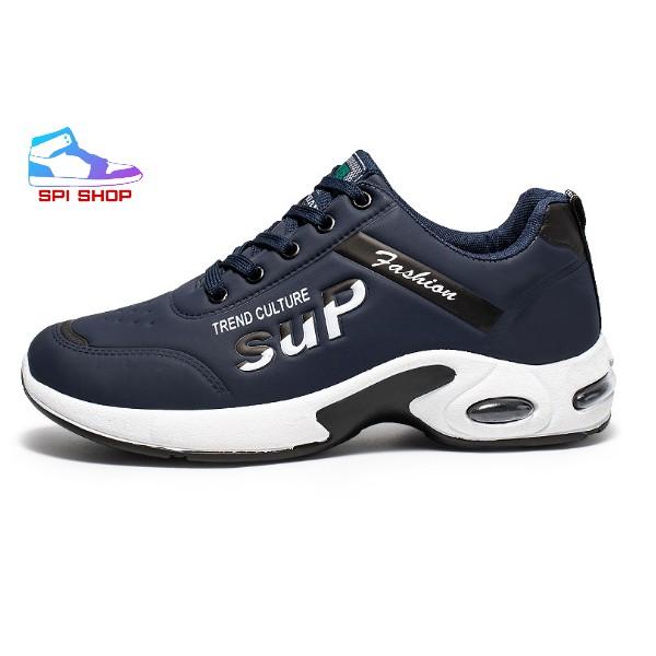 Giày Thể Thao Nam Giày sneaker HHT, S29 Trơn Màu Xanh