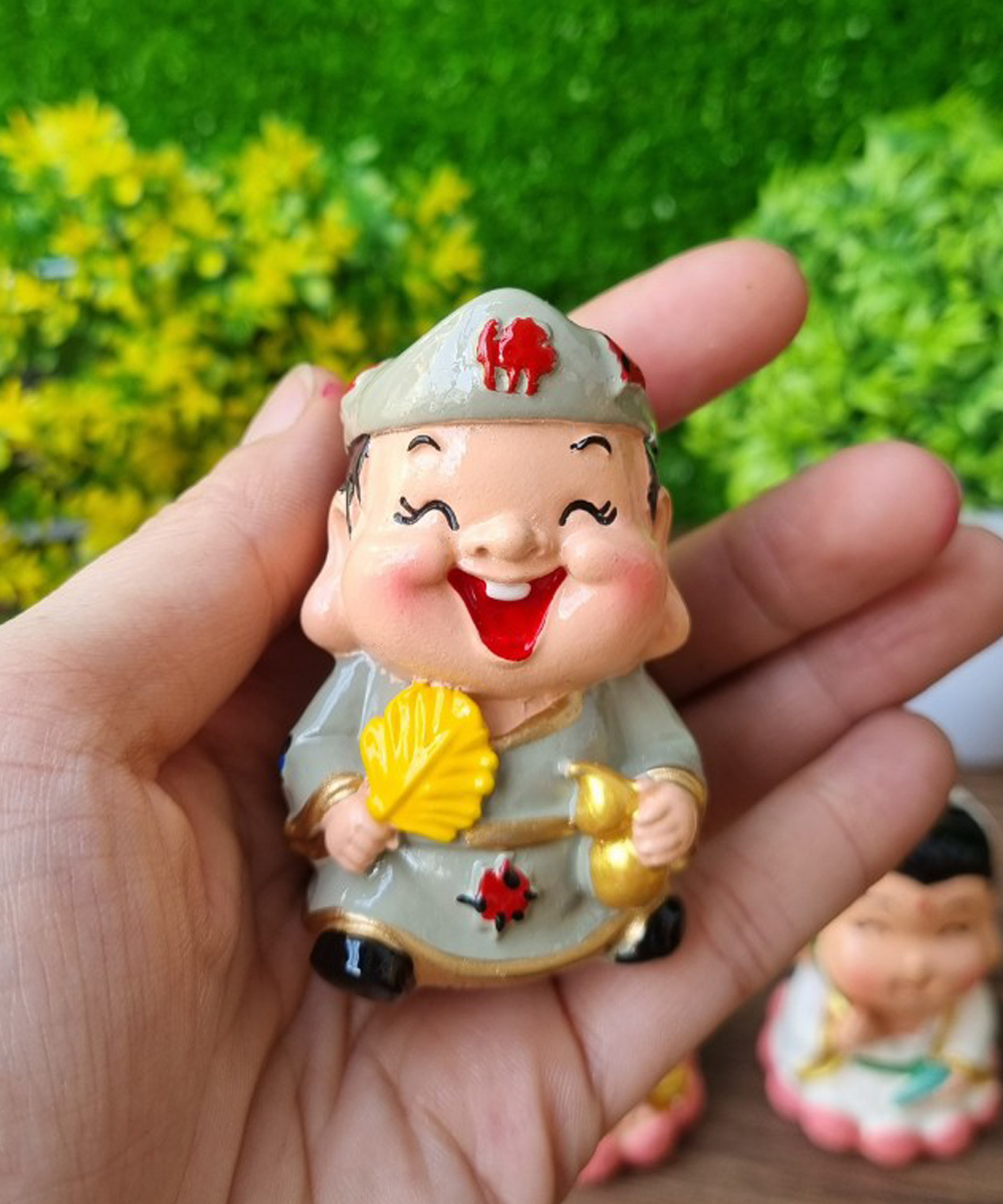 Bộ 03 tượng Phật Tổ - Quan Âm - Tế Công size 6cm