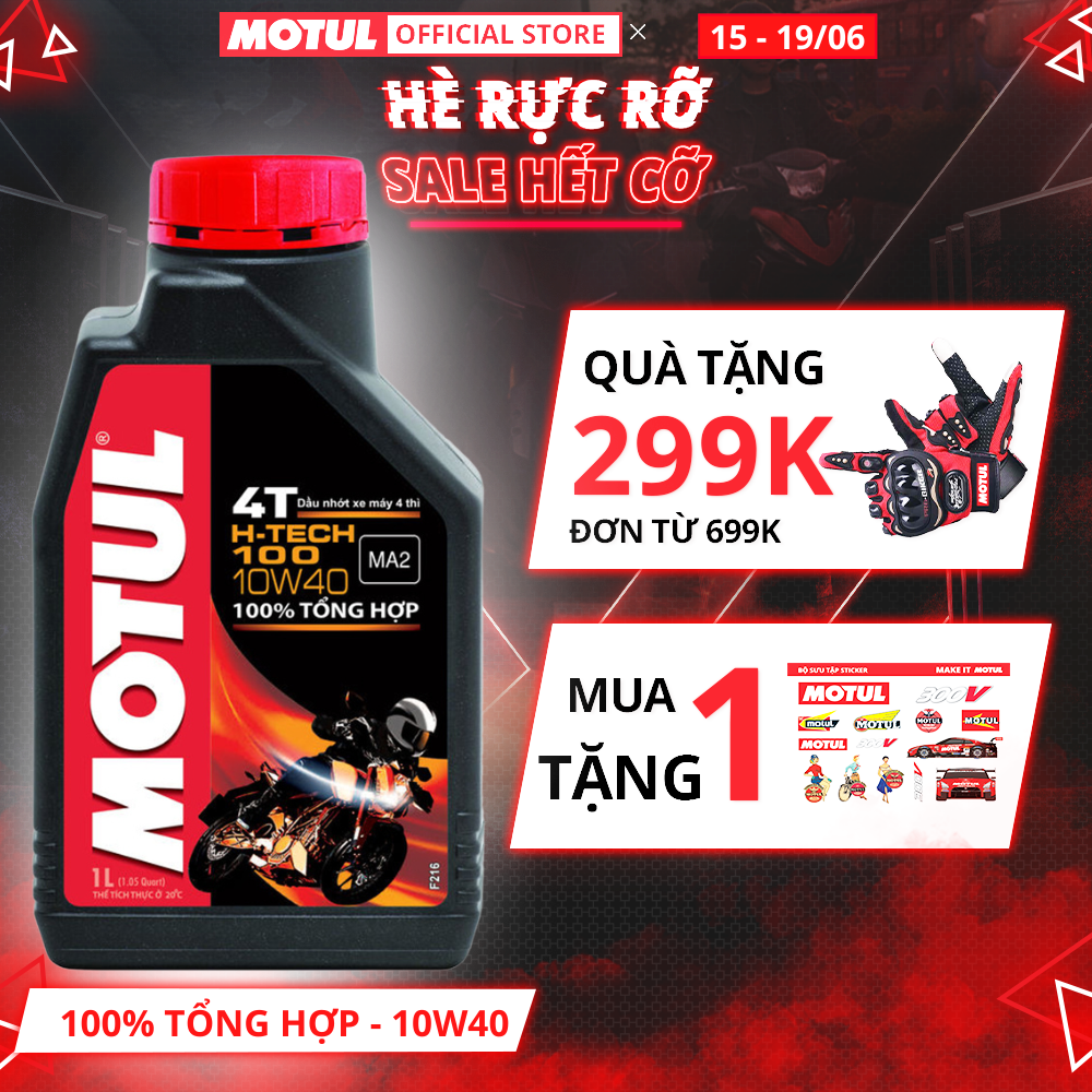 Dầu nhớt xe máy MOTUL H-TECH 100 4T 10W40 1L