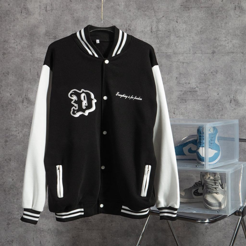 Hình ảnh Áo Varsity Jacket Undertrap Ullzang GANGS - Áo khoác Cardigan Bomber Unisex phối bo siêu hot - OCEAN.CLO