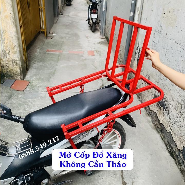 Gía Chở Hàng Xe Máy. Gác Baga Chở Hàng Loại Mở Cốp Đổ Xăng Không Cần Tháo