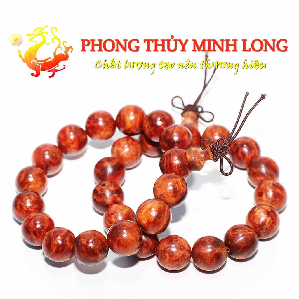 Vòng tay gỗ nu Huyết Rồng siêu đẹp size 16 ly hạt tròn
