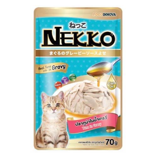 Pate Cho Mèo Nekko 70g, Pate Dạng Gói Cho Mèo, Pate Cho Mèo Thịt Thật Từ Cá Ngừ 28 Vị Hấp Dẫn