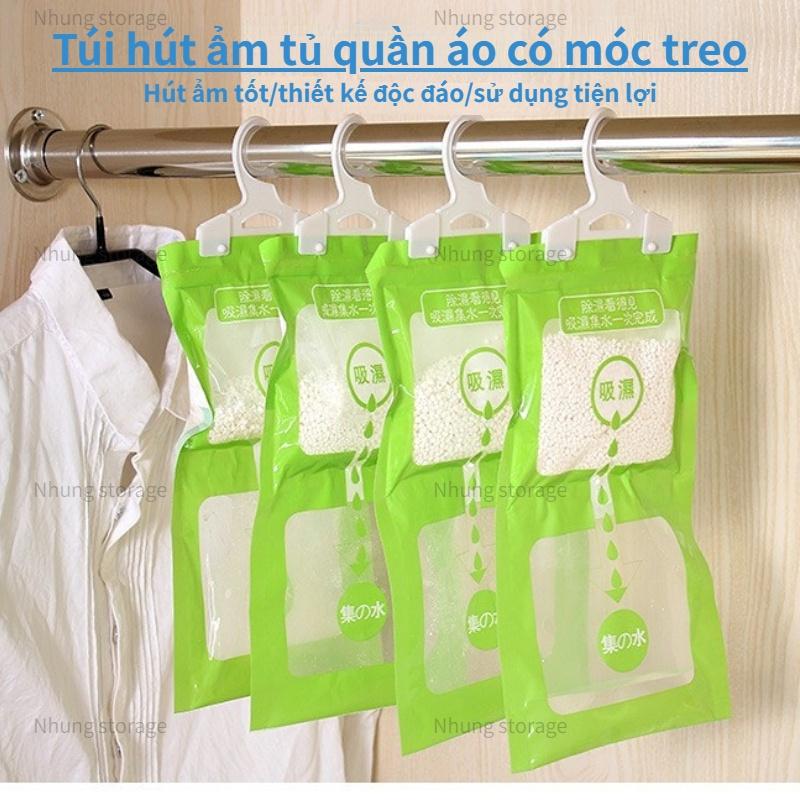 Túi Hút Ẩm Gói Hút Ẩm Chống Mốc Có Móc Treo Tủ Quần Áo Túi Hút Ẩm Trong Nhà