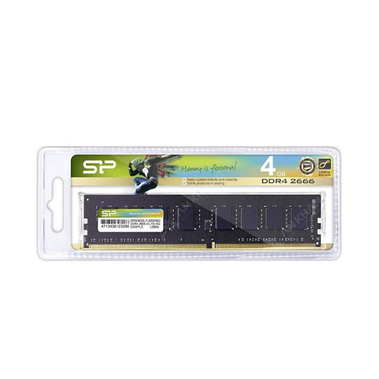 Bộ nhớ RAM PC Silicon Power DDR4 4GB/ 8GB 2666MHz (SP004GBLFU266X02/ SP008GBLFU266X02) Value - Hàng Chính Hãng