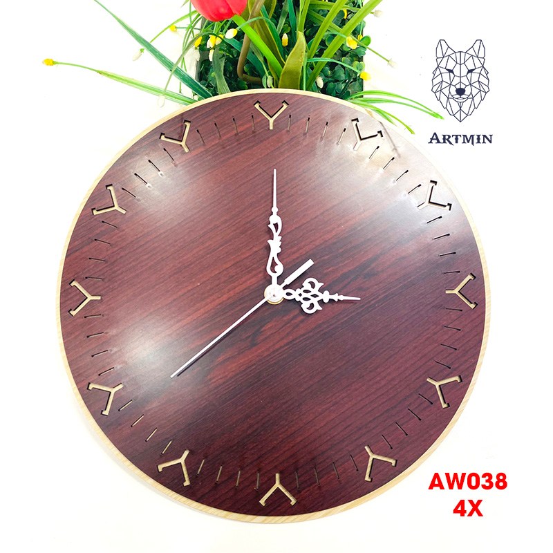 AW038 - Đồng Hồ Gỗ Decor – Đồng Hồ Treo Tường Trang Trí Nhà Xinh