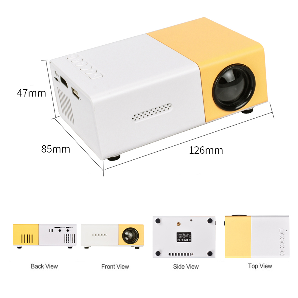 Máy chiếu YG300 LED mini 1080P Full HD có remote điều khiển từ Xa