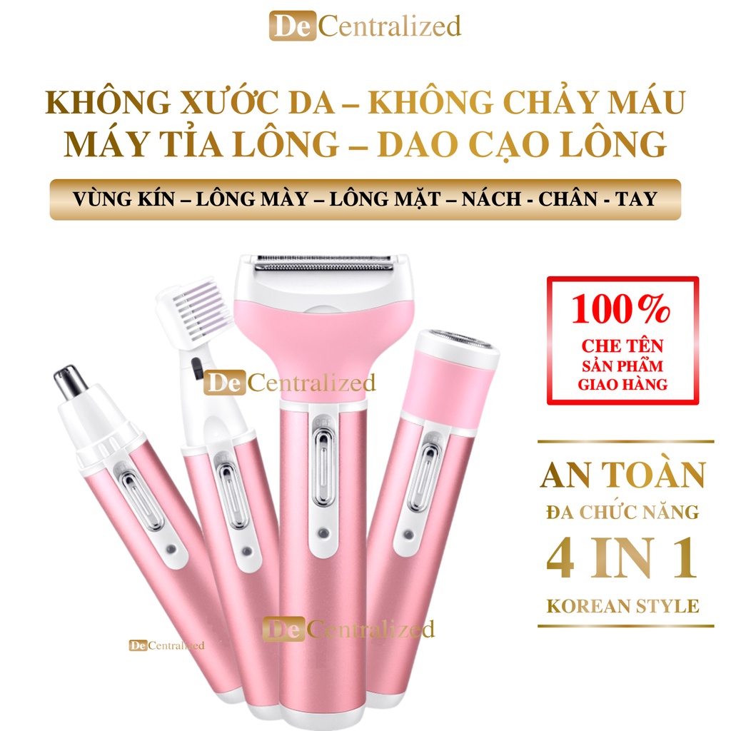 Máy Cạo Lông Mu, VùngKín Bikini Cạo Lông Mặt Tỉa Lông Mày, Máy Cạo Lông Wax Lông Tẩy Lông Nách Cắt Tỉa Lông Mũi Đa Năng  Hàng Chính Hãng