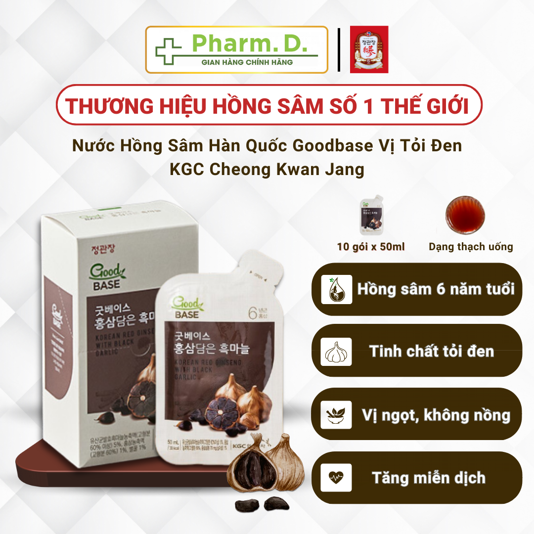 Nước Hồng Sâm Hàn Quốc Goodbase Vị Tỏi Đen Hỗ Trợ Sức Khỏe KGC Cheong Kwan Jang