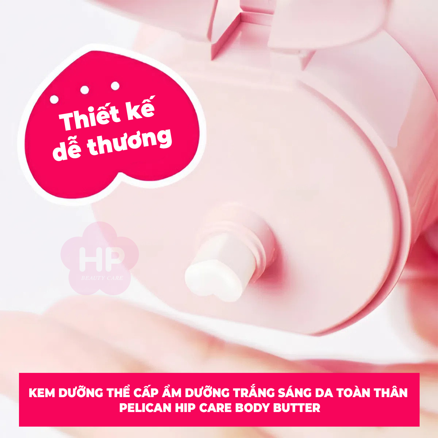 Kem Dưỡng Thể Cấp Ẩm Dưỡng Trắng Sáng Da Toàn Thân Pelican Hip Care Body Butter 100G