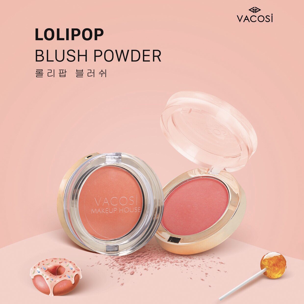 PHẤN MÁ HỒNG LOLIPOP VACOSI (hộp tròn)