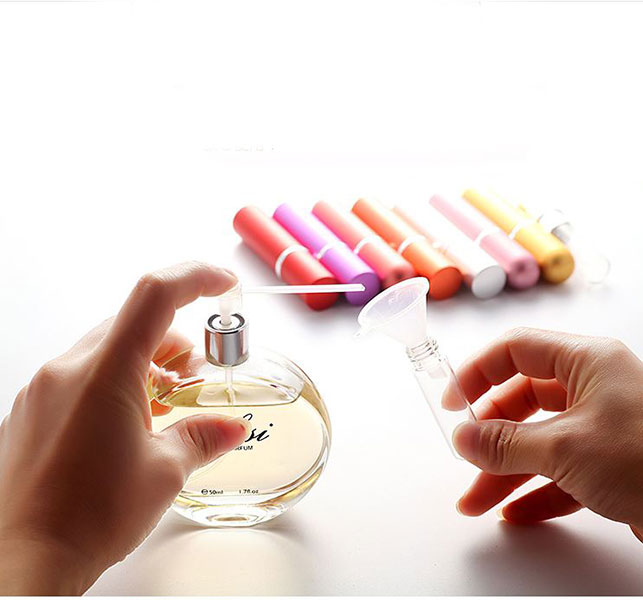 Lọ Ống Chiết Nước Hoa Du Lịch 15ml Dạng Son Xoay Kèm 2 Dụng Cụ Bơm