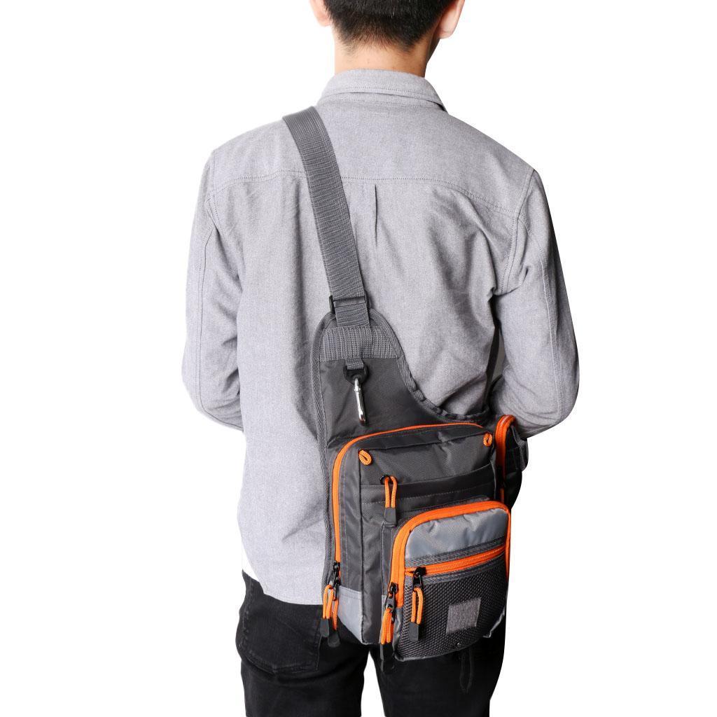 Sports Shoulder Bag Fishing Tackle Bag Crossbody Messenger Sling Bags