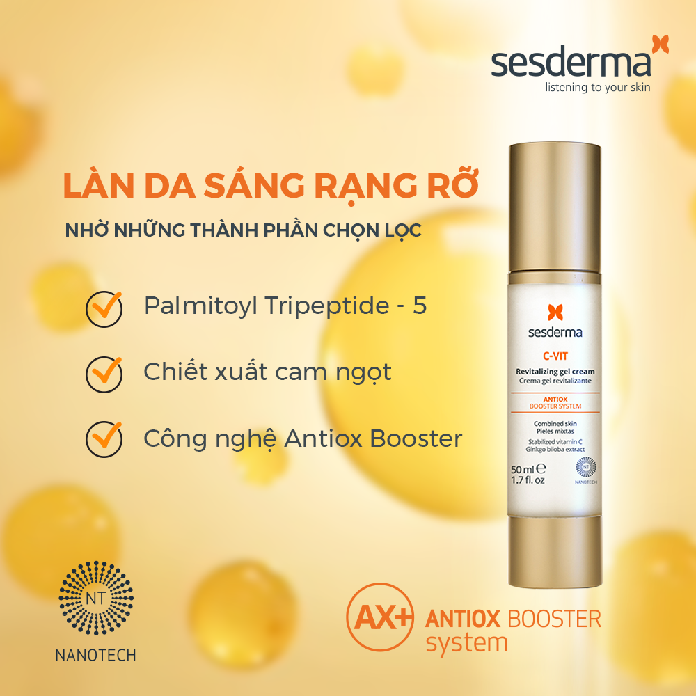 Kem dưỡng chống oxy hóa Sesderma C-Vit Radiance cho da dầu và da hỗn hợp 50ml