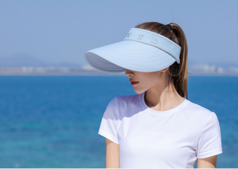 Mũ chống nắng nửa đầu rộng vành cao cấp mới, nón nửa đầu rộng vành