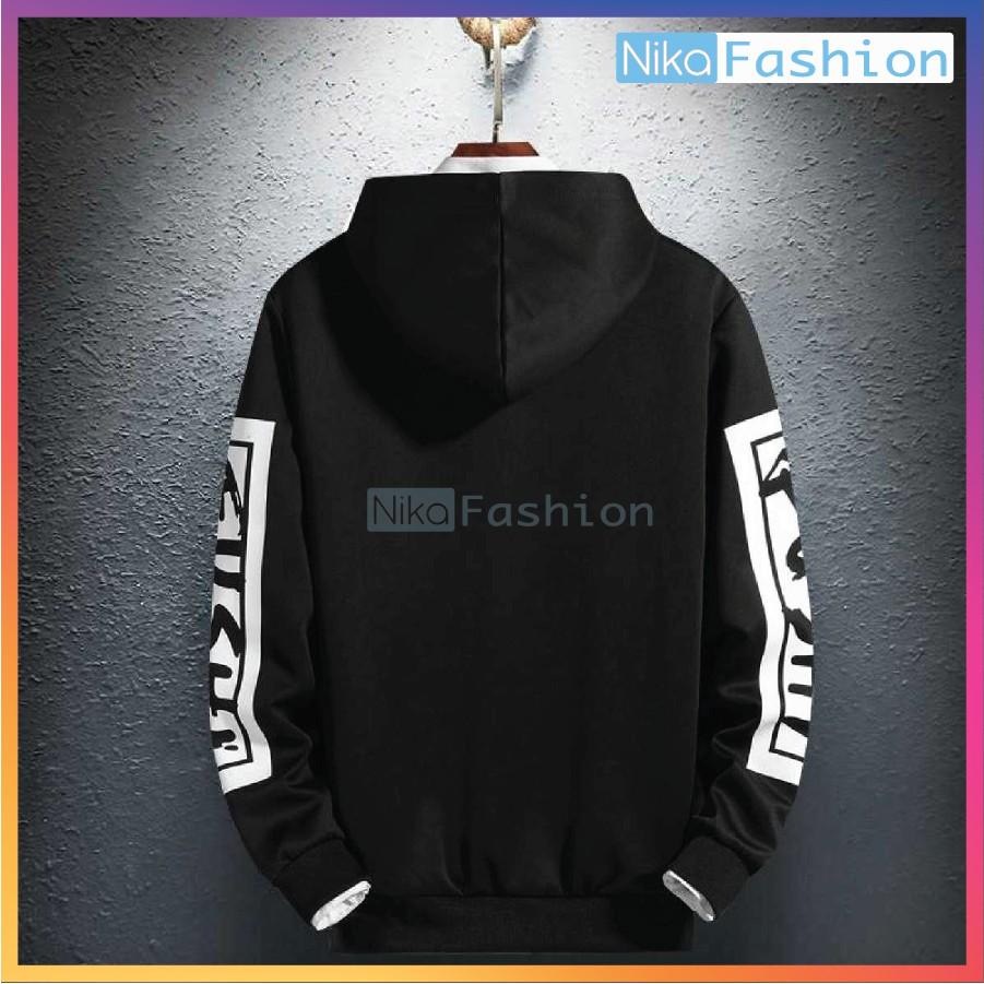 Nikafashion Áo Hoodie Nón Unisex Nam Nữ Chất Vải Nỉ Freesize 1 kích cỡ Form Dáng Rộng Dưới 65kg Mặc Đẹp N.R