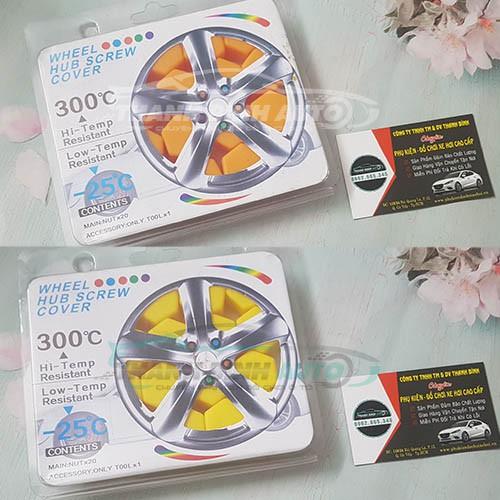 Chụp ốc Lazang 5 màu đủ bộ