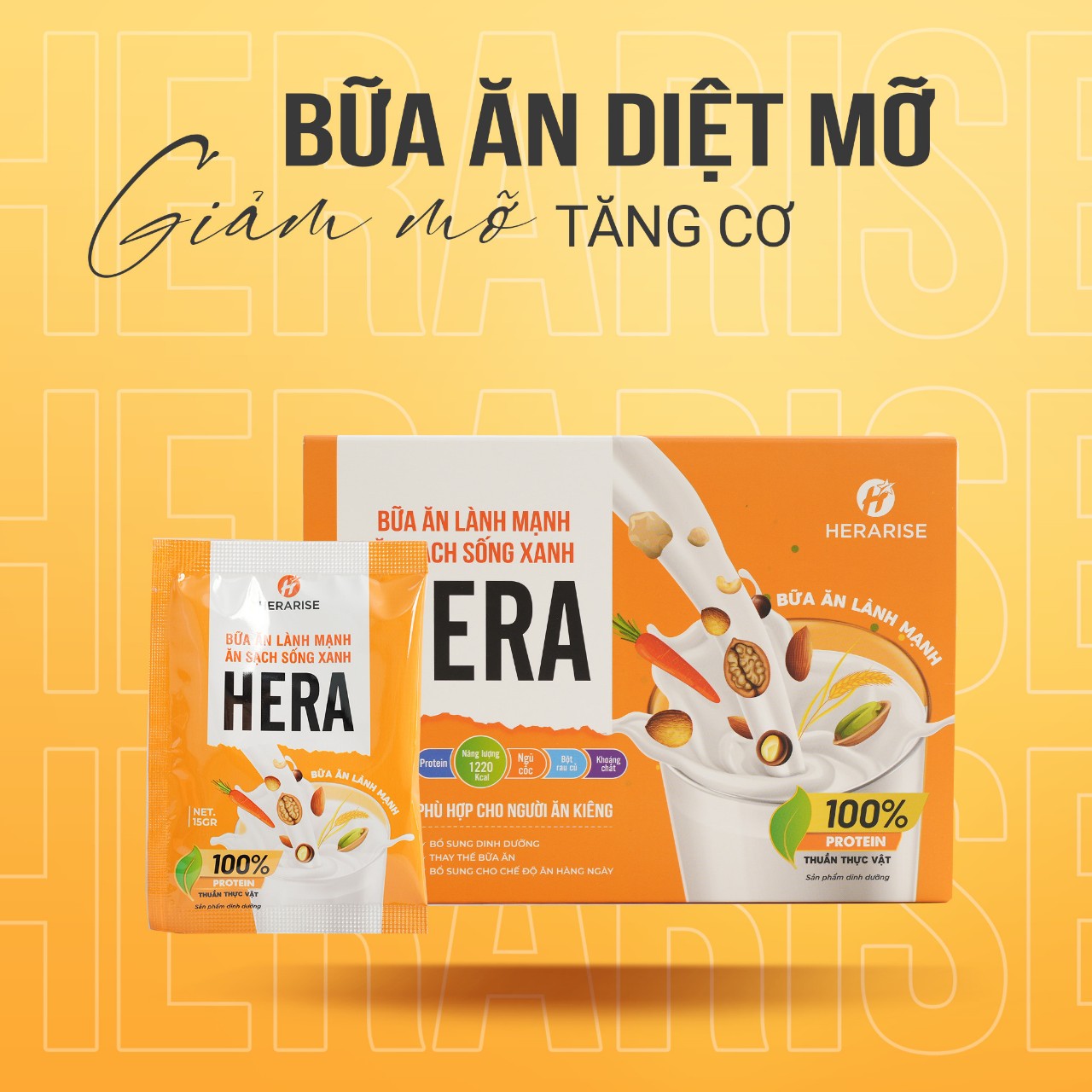 1 Hộp Bữa Ăn Dinh Dưỡng Heraris+1 Nước Tẩy Trang Chính Hãng