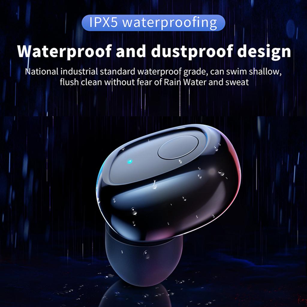 Bluetooth 5.0 Wireless Earbuds w/ Charging Case IP54 Waterproof TWS Stereo Headphones in Ear w/ Mic Headset Premium Sound w/ Deep Bass for Sport