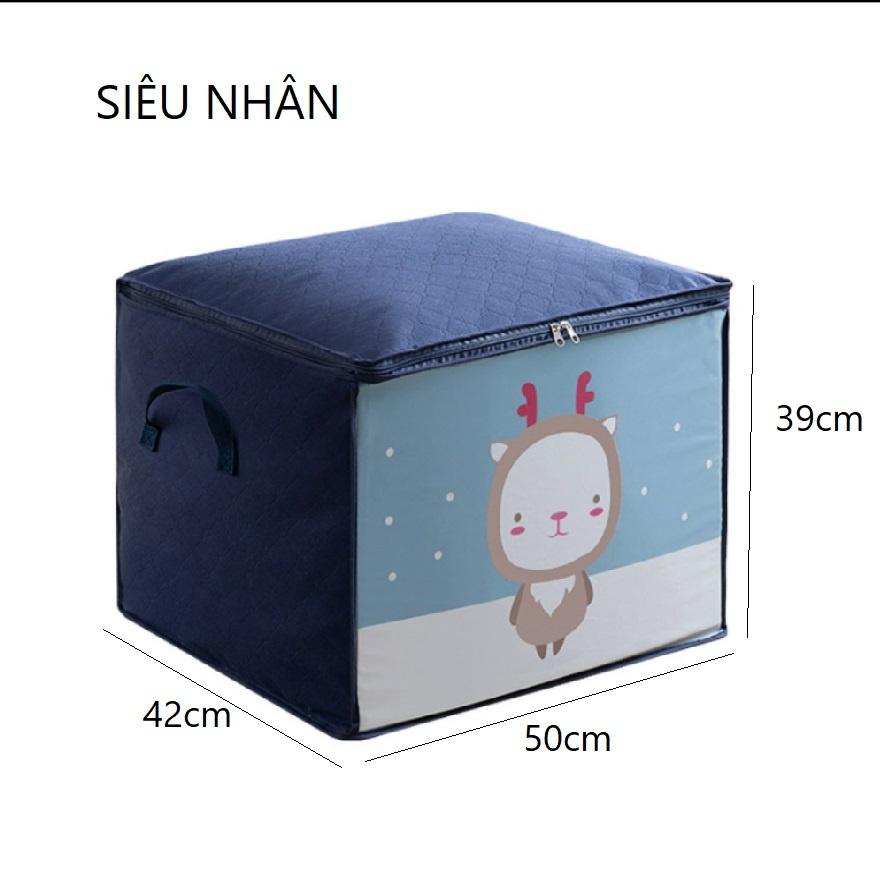 Túi đựng quần áo chăn màn siêu to sọt vải đựng đồ khung thép chắc chắn tiện lợi