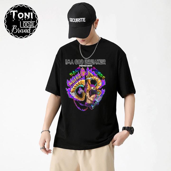 ÁO THUN Tay Lỡ Bạch Dương Local Brand Unisex Cotton 100 Form Rộng Nam Nữ
